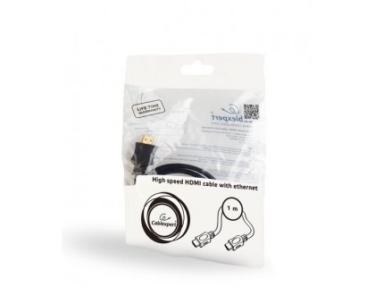 Кабель Cablexpert CC-HDMI4L-1M з позолоченими контактами вилка-вилка, 1 м Кабель Cablexpert CC-HDMI4L-1M з позолоченими контактами вилка-вилка, 1 м