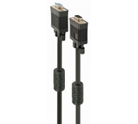 Подовжувач Cablexpert CC-PPVGAX-10-B, преміум якість, VGA HD15M папа /HD15F мама,  подвійно-екранований, з 2-ма феритами, 3 м, чорний