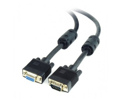 Подовжувач Cablexpert CC-PPVGAX-10-B, преміум якість, VGA HD15M папа /HD15F мама, подвійно-екранований, з 2-ма феритами, 3 м, чорний Подовжувач Cablexpert CC-PPVGAX-10-B, преміум якість, VGA HD15M папа /HD15F мама, подвійно-екранований, з 2-ма феритами, 3 м, чорний