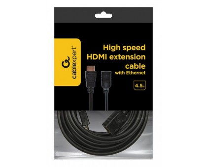 Кабель-подовжувач Cablexpert CC-HDMI4X-15, HDMI V.2.0, 4К 60 Гц, позолочені конектори, 4.5 м Кабель-подовжувач Cablexpert CC-HDMI4X-15, HDMI V.2.0, 4К 60 Гц, позолочені конектори, 4.5 м