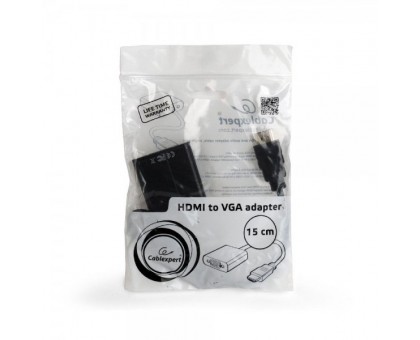 Адаптер-перехідник Cablexpert A-HDMI-VGA-04 HDMI на VGA 15 см Адаптер-перехідник Cablexpert A-HDMI-VGA-04 HDMI на VGA 15 см