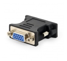 Адаптер Cablexpert A-DVI-VGA-BK, DVI-A 24-пін тато/VGA 15-пін HD (3 ряда) мама