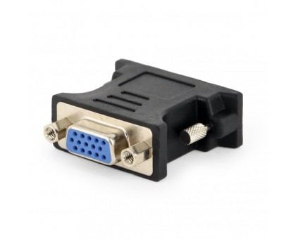 Адаптер Cablexpert A-DVI-VGA-BK, DVI-A 24-пін тато/VGA 15-пін HD (3 ряда) мама Адаптер Cablexpert A-DVI-VGA-BK, DVI-A 24-пін тато/VGA 15-пін HD (3 ряда) мама