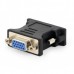 Адаптер Cablexpert A-DVI-VGA-BK, DVI-A 24-пін тато/VGA 15-пін HD (3 ряда) мама