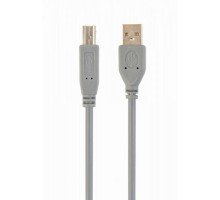 Кабель Cablexpert CCP-USB2-AMBM-6G, преміум якість USB 2.0 A-тато/B-тато, 1.8 м., сірий