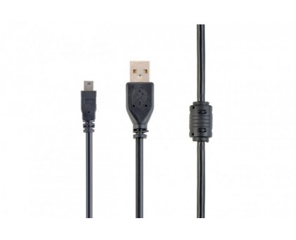 Кабель Cablexpert CCF-USB2-AM5P-6, преміум якість, A-тато/ MINI USB 2.0 5-пін, 1.8 м, з феритовою серцевиною Кабель Cablexpert CCF-USB2-AM5P-6, преміум якість, A-тато/ MINI USB 2.0 5-пін, 1.8 м, з феритовою серцевиною