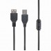 Подовжувач Cablexpert CCF-USB2-AMAF-6, преміум якість USB 2.0 A-тато/A-мама, 1.8 м, з феритовою серцевиною
