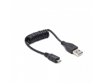 Кабель спіральний Cablexpert CC-mUSB2C-AMBM-0.6M USB 2.0 A-тато / Micro B-тато Кабель спіральний Cablexpert CC-mUSB2C-AMBM-0.6M USB 2.0 A-тато / Micro B-тато