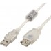 Подовжувач Cablexpert CCF-USB2-AMAF-TR-15, преміум якість USB 2.0 A-папа/A-мама, 4.5 м, з феритовою серцевиною