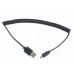 Кабель спіральний Cablexpert CC-mUSB2C-AMBM-6 USB 2.0 A-тато / Micro B-тато
