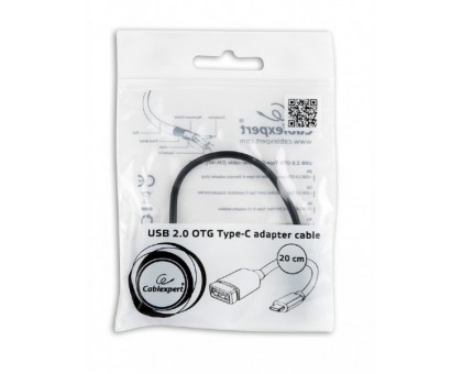 Кабель-адаптер USB OTG Cablexpert A-OTG-CMAF2-01 для пристроїв, AF - Type C, 0,20м Кабель-адаптер USB OTG Cablexpert A-OTG-CMAF2-01 для пристроїв, AF - Type C, 0,20м