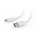 Кабель Cablexpert CCP-USB3-AMCM-6-W, преміум якість USB 3.0 A-тато/C-тато, 1.8 м.