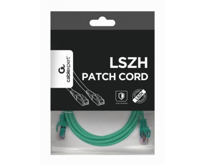 Патч корд Cablexpert PP6A-LSZHCU-G-1M, S/FTP, литий, 50u" штекер із фіксатором, 1,0 м, зелений Патч корд Cablexpert PP6A-LSZHCU-G-1M, S/FTP, литий, 50u" штекер із фіксатором, 1,0 м, зелений