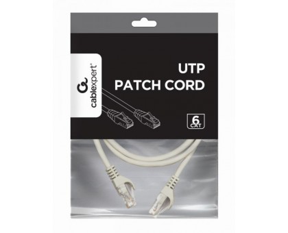 Патч корд Cablexpert PP6U-1M, UTP, категорія. 6, литий, 50u" штекер із фіксатором, 1 м, сірий Патч корд Cablexpert PP6U-1M, UTP, категорія. 6, литий, 50u" штекер із фіксатором, 1 м, сірий