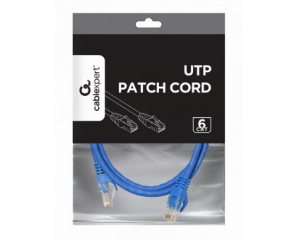 Патч корд Cablexpert PP6U-1M/B, UTP, категорія. 6, литий, 50u" штекер із фіксатором, 1 м, синій Патч корд Cablexpert PP6U-1M/B, UTP, категорія. 6, литий, 50u" штекер із фіксатором, 1 м, синій