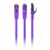 Патч корд Cablexpert PP6A-LSZHCU-V-1M, S/FTP, литий, 50u" штекер із фіксатором, 1,0 м, пурпуровий