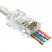 Конектор Cablexpert LC-PTF-01/10, 8P8C, CAT-5e, FTP, з наскрізними отворами, позолочені контакти (10 шт)