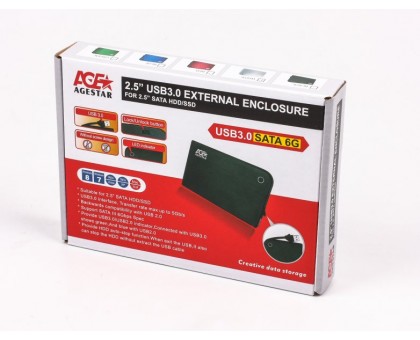 Зовнішня кишеня AgeStar 3UB2A14-BL, для 2.5 SATA НЖД Зовнішня кишеня AgeStar 3UB2A14-BL, для 2.5 SATA НЖД
