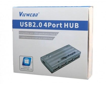 Концентратор Viewcon VE410 USB 2.0 Концентратор Viewcon VE410 USB 2.0