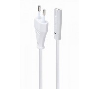 Кабель силовий Cablexpert PC-184/2-W, CEE7/16-C7, довжина 1.8 м, 2*0.5 мм кв. білий