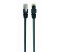 Патч корд Cablexpert PP22-1M/BK, FTP, литий,  50u" штекер із фіксатором, 1 м, чорний