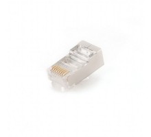 Конектор Cablexpert PLUG5SP/10, модульна вилка 8P8C, екранований, позолочені контакти 10шт