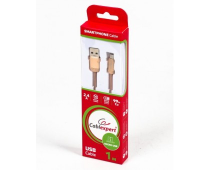 Кабель Cablexpert CCPB-M-USB-08G, USB 2.0 A-тато/Micro B-тато, 1,0 м. Кабель Cablexpert CCPB-M-USB-08G, USB 2.0 A-тато/Micro B-тато, 1,0 м.