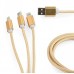 Зарядний кабель USB 3-в-1 Cablexpert CC-USB2-AM31-1M-G, AM-тато/Lightning/Micro/Type-C, 1.0 м.