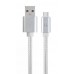 Кабель Cablexpert CCB-mUSB2B-AMCM-6-S, USB 2.0, A-тато/Type-C, 1.8 м, з обплетенням та металевими роз'ємами