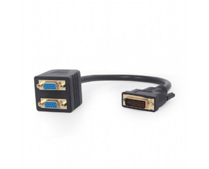 Розгалужувач DVI сигналу Cablexpert A-DVI-2VGA-01, на 2 порти VGA Розгалужувач DVI сигналу Cablexpert A-DVI-2VGA-01, на 2 порти VGA