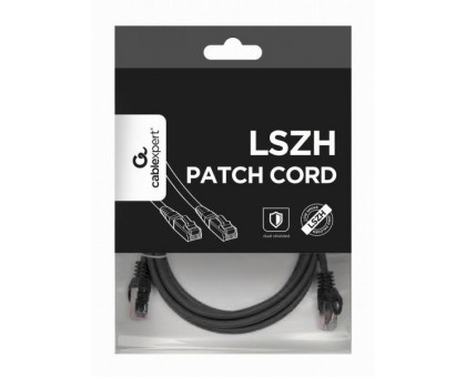 Патч корд Cablexpert PP6A-LSZHCU-BK-5M, S/FTP, литий, 50u" штекер із фіксатором, 5,0 м, чорний Патч корд Cablexpert PP6A-LSZHCU-BK-5M, S/FTP, литий, 50u" штекер із фіксатором, 5,0 м, чорний