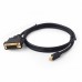 Кабель-перехідник Cablexpert CC-mDPM-DVIM-6, Mini DisplayPort вилка / DVI вилка, 1.8 м