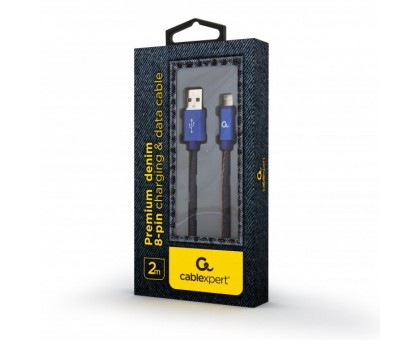 Кабель Cablexpert CC-USB2J-AMLM-2M-BL, USB 2.0 А-папа/Lightning, 2.0 м.