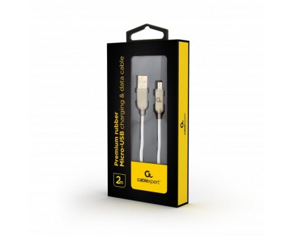 Кабель Cablexpert CC-USB2R-AMmBM-2M-W , USB 2.0 A-тато/Micro B-тато, 2,0 м. Кабель Cablexpert CC-USB2R-AMmBM-2M-W , USB 2.0 A-тато/Micro B-тато, 2,0 м.