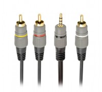 Аудіо-кабель Cablexpert CCAP-4P3R-1.5M, 3.5 мм. jack 4pin /3RCA стерео+відео, довжина 1.5м.