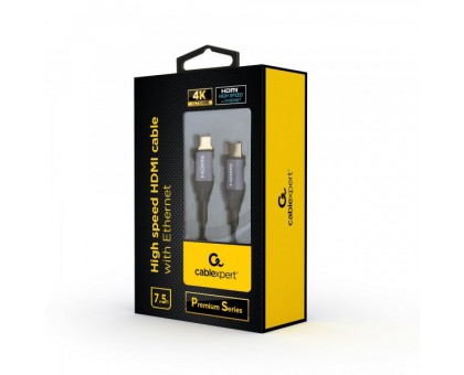Кабель у блістері Cablexpert CCBP-HDMI-7.5M, HDMI V.2.0, вилка/вилка, з позолоченими контактами, 7.5 м