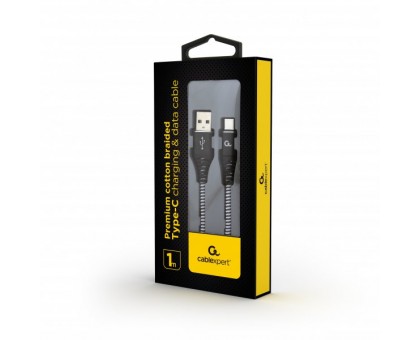 Кабель Cablexpert CC-USB2B-AMCM-1M-BW, USB 2.0 A-тато/Type-C тато, 1,0 м. Кабель Cablexpert CC-USB2B-AMCM-1M-BW, USB 2.0 A-тато/Type-C тато, 1,0 м.