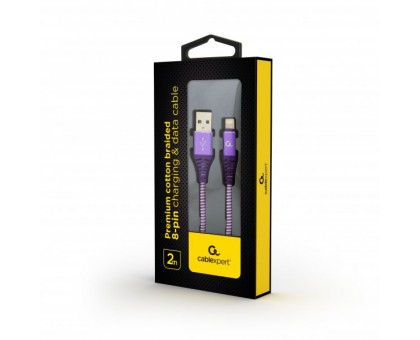 Кабель Cablexpert CC-USB2B-AMLM-2M-PW, USB 2.0 А-тато/Lightning, 2.0 м. Кабель Cablexpert CC-USB2B-AMLM-2M-PW, USB 2.0 А-тато/Lightning, 2.0 м.