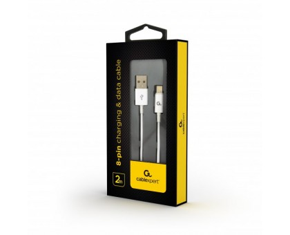 Кабель Cablexpert CC-USB2P-AMLM-2M-W, , USB 2.0 А-папа/Lightning, 2.0 м. Кабель Cablexpert CC-USB2P-AMLM-2M-W, , USB 2.0 А-папа/Lightning, 2.0 м.
