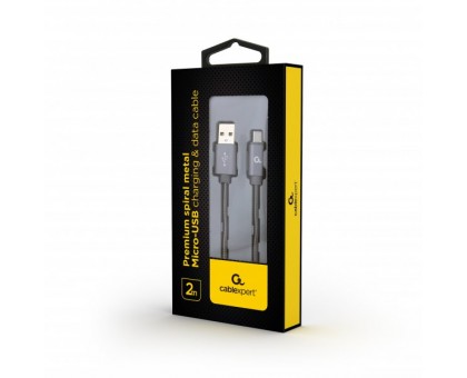 Кабель Cablexpert CC-USB2S-AMmBM-2M-BG , USB 2.0 A-тато/Micro B-тато, 2,0 м. Кабель Cablexpert CC-USB2S-AMmBM-2M-BG , USB 2.0 A-тато/Micro B-тато, 2,0 м.