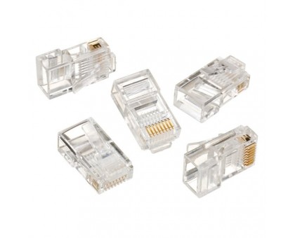 Конектор Cablexpert LC-8P8C-001/50, позолочені контакти (50шт) Конектор Cablexpert LC-8P8C-001/50, позолочені контакти (50шт)