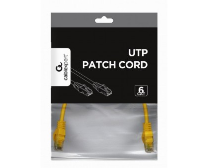 Патч корд Cablexpert PP6U-0.25M/Y, UTP, категорія. 6, литий, 50u" штекер із фіксатором, 0.25 м, жовтий Патч корд Cablexpert PP6U-0.25M/Y, UTP, категорія. 6, литий, 50u" штекер із фіксатором, 0.25 м, жовтий