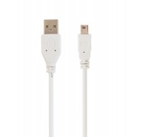 Кабель Cablexpert CC-USB2-AM5P-3, USB 2.0 A-тато/міні USB 2.0, 5-пін, білий, 0.9 м.