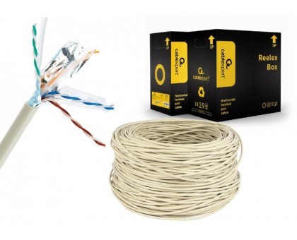 Звита пара,Cablexpert FPC-6004-SO, CAT6, одножильна, міддь (AWG24), екранована фольгою, 305 м Звита пара,Cablexpert FPC-6004-SO, CAT6, одножильна, міддь (AWG24), екранована фольгою, 305 м