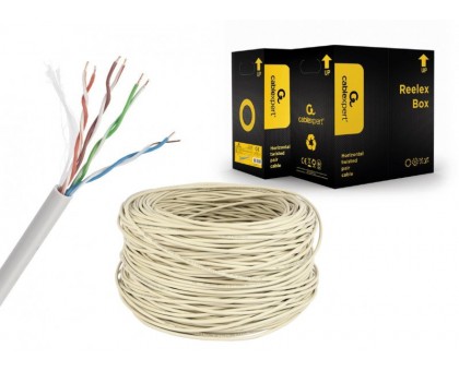 Звита пара, Cablexpert UPC-5004E-SO-LSZH, CAT5e, одножильна, мідь, неекранована, 305 м Звита пара, Cablexpert UPC-5004E-SO-LSZH, CAT5e, одножильна, мідь, неекранована, 305 м