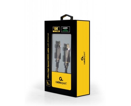 Кабель у блістері Cablexpert CCBP-HDMI8K-1M, HDMI V.2.1, вилка/вилка, з позолоченими контактами, 1 м Кабель у блістері Cablexpert CCBP-HDMI8K-1M, HDMI V.2.1, вилка/вилка, з позолоченими контактами, 1 м