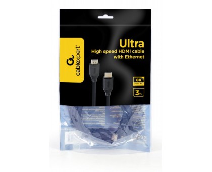 Кабель Cablexpert CC-HDMI8K-3M, HDMI V.2.1, вилка/вилка, 3 м Кабель Cablexpert CC-HDMI8K-3M, HDMI V.2.1, вилка/вилка, 3 м
