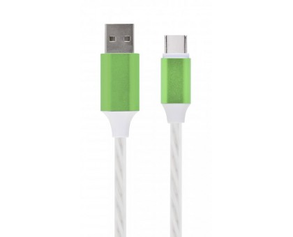 Кабель Cablexpert CC-USB-CMLED-1M, преміум якість USB 2.0 A-тато/C-тато,1 м.