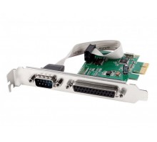 Карта розширення PEX-COMLPT-01 PCI-Express для COM-порту і LPT-порту, низько профільна планка в комплекті