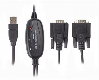 Кабель-перехідник Viewcon VE591 USB 2.0 на 2 COM, 1 м Кабель-перехідник Viewcon VE591 USB 2.0 на 2 COM, 1 м